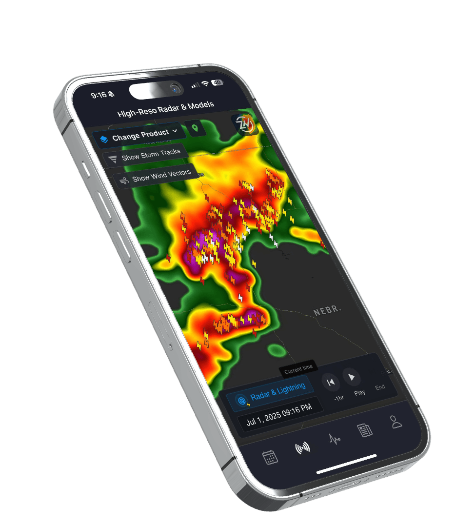 Storm tracking with lightning locations